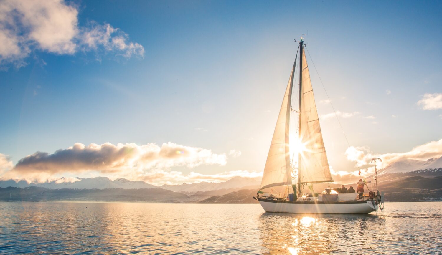 Peter Goddard picture of sailing yacht for a feature from Citywealth on leading jurisdictions guernsey, jersey, Channel Islands and the Isle of Man