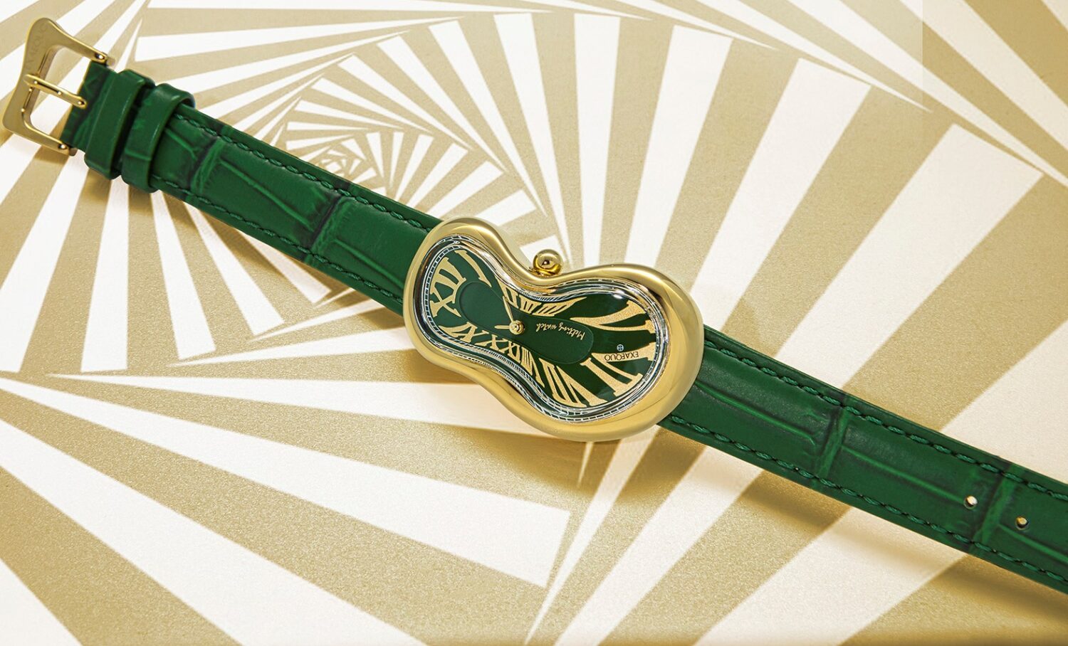 Peter Goddard Directly inspired by the stylistic elements of the Surrealist movement on its centenary, and by a concept of fluid and unconventional time, the melting watches continue to fascinate with the rebirth of the Exaequo brand.