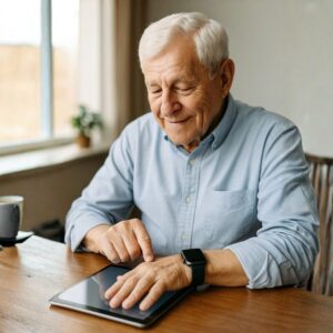 Picture of Old man at the desk with a tablet. citywealth Elder Law 2025: a global challenge for an ageing, wealthier world