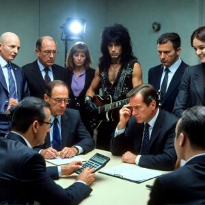 Picture of Group of people in a meeting around the table with advisers.