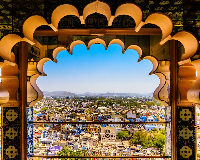 Picture of Indian architecture window view.
