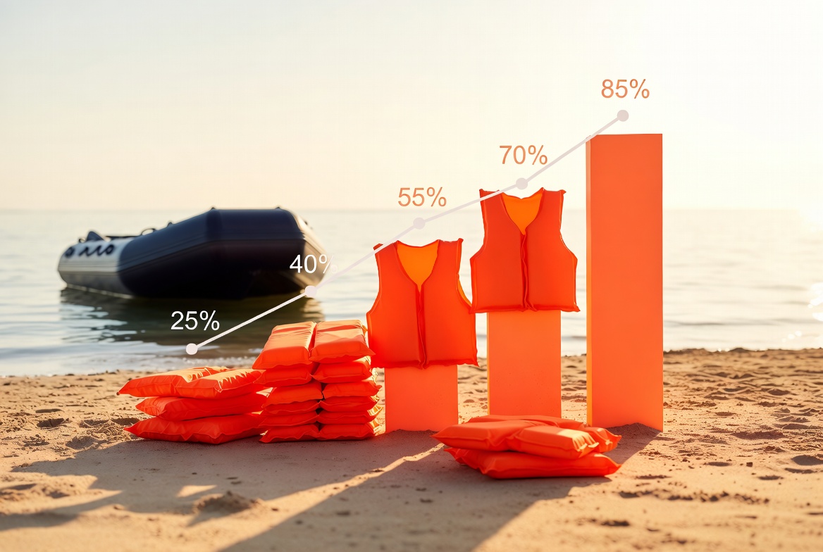 styling like ai wei wei life jackets image of refugee boat jackets on a beach