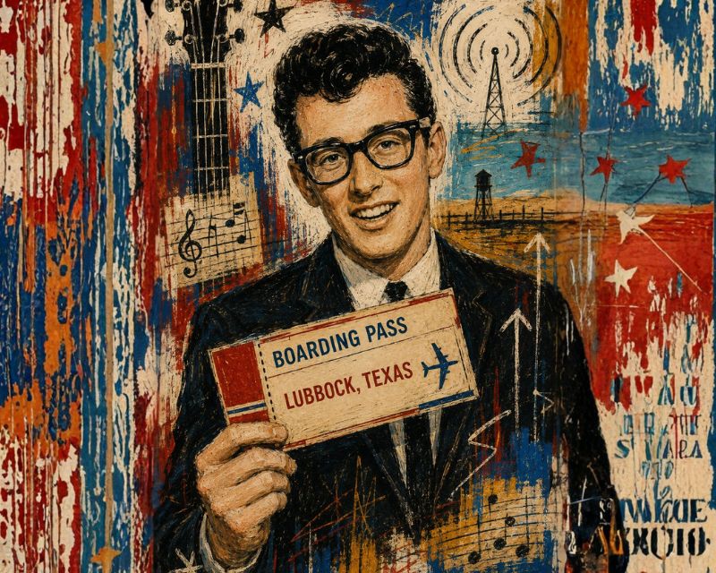 Picture of man with boarding pass in the hand.