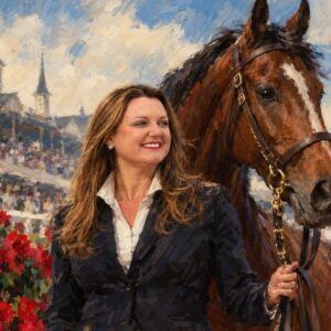 Picture of woman with horse.