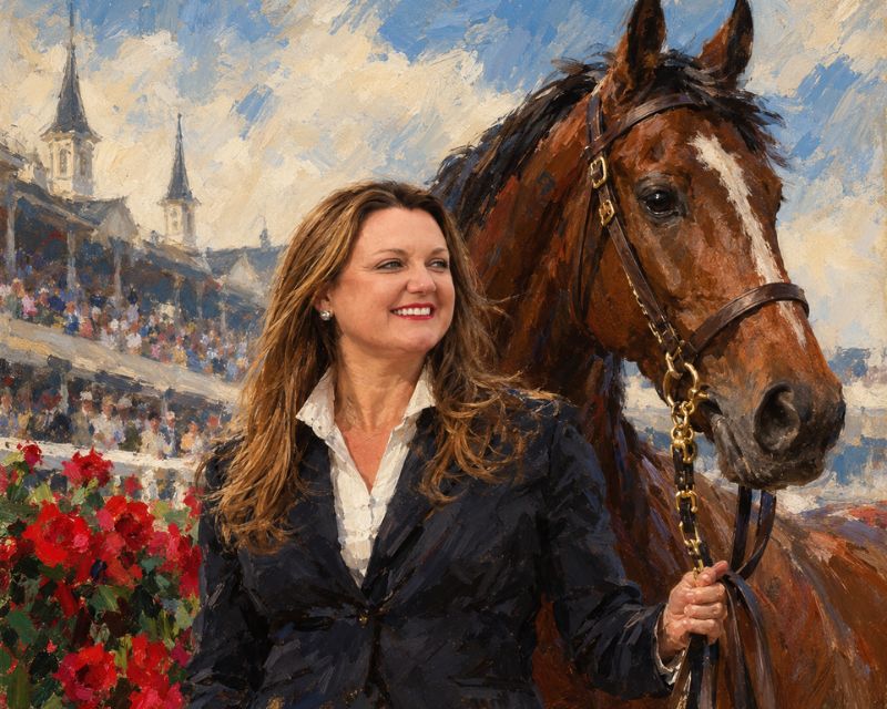 Picture of woman with horse.
