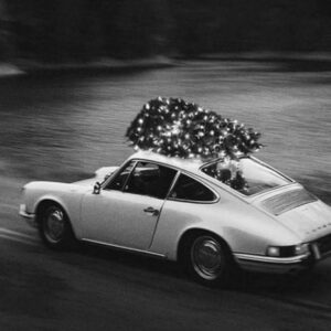 Picture of Car with Christmas tree.